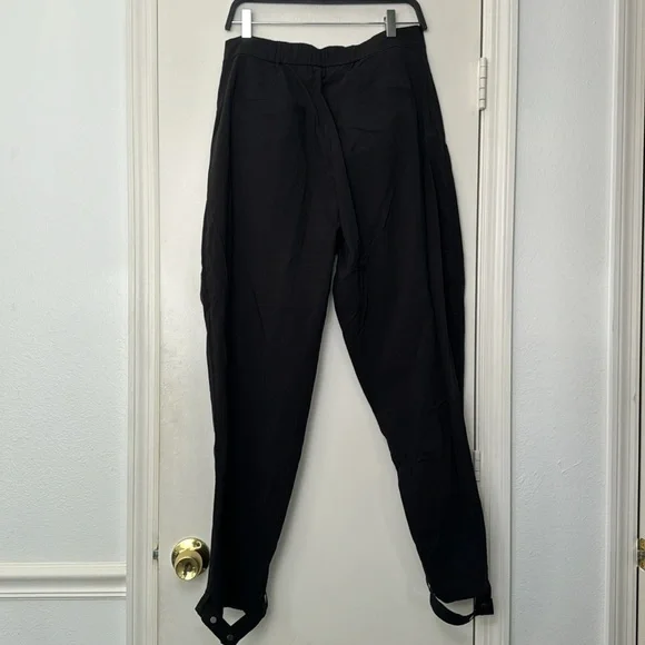 Gentle Herd Black Pocket Taper Cotton Nylon Blend Ankle High Waist Pants Size XL - Picture 7 of 10